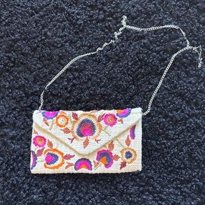 Cost Plus World Market Colorful Floral Clutch